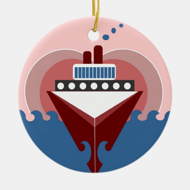 Ornamento Duplo Side Redondo De Cruzeiro Com Amor (Frente)