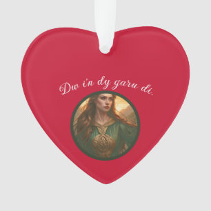 Ornamento Dwynwen A Santa Padroeira dos Amantes Cortada v2