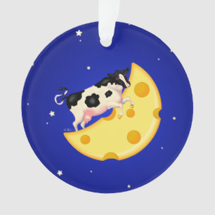 Ornamento E a vaca saltou sobre a lua de queijo