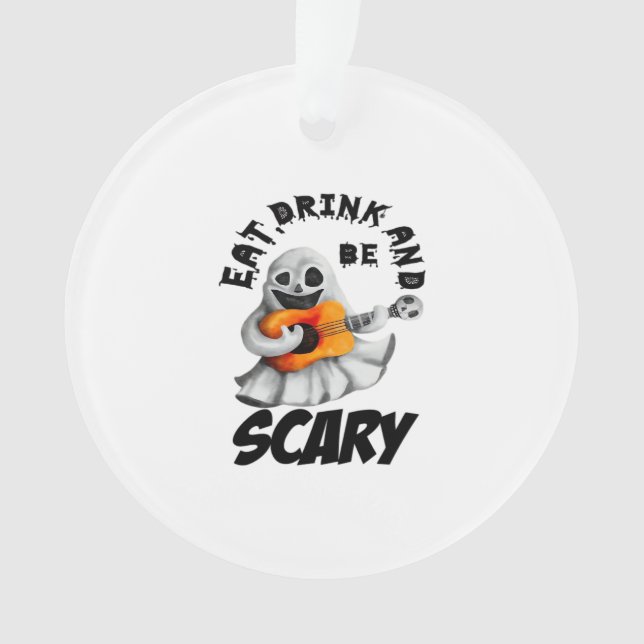 Ornamento Eat Drink And Be Scared Minimal Clean (Frente)