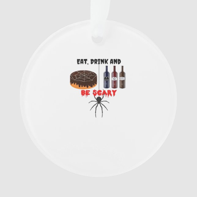 Ornamento Eat Drink And Be Scary Retro Classic (Frente)