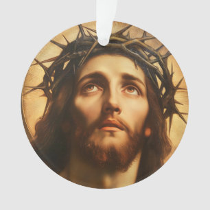 Ornamento Ecce Homo Jesus Cristo com Coroa de Espinhos