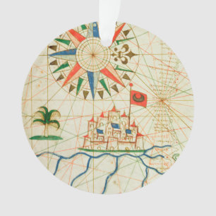 Ornamento Egipto, o rio Nile e Cairo