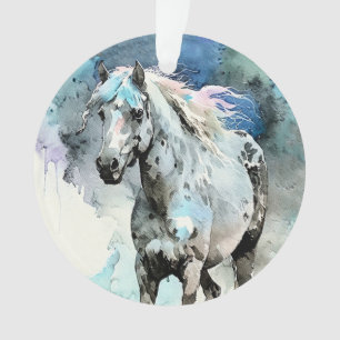 Ornamento Égua Appaloosa Travessa Aquarela