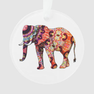 Ornamento Elefante abstrato colorido