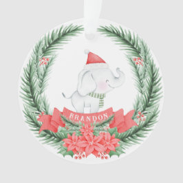 Ornamento Elefante Cute | Natal personalizado