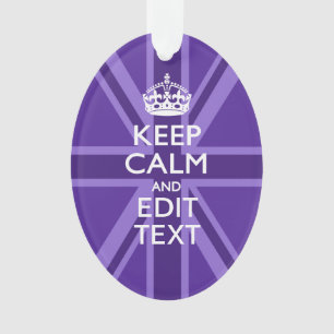 Ornamento Elegância Roxa Mantenha Calmo Sua Tomada de Texto