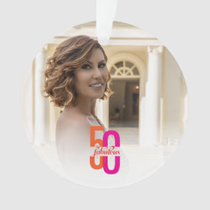 Ornamento Elegante 50 e fabuloso 50º aniversário