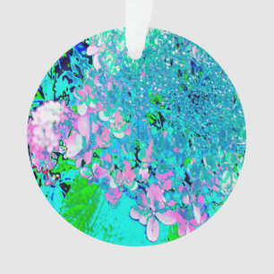 Ornamento Elegante Cor-de-rosa e azul