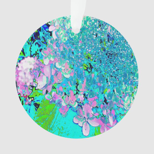 Ornamento Elegante Cor-de-rosa e azul (Frente)