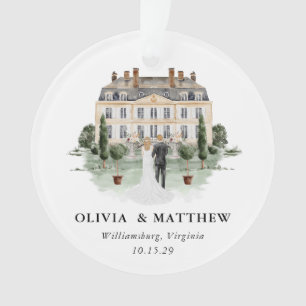 Ornamento Elegante Country Manor Wedding Foto Keepsasasak
