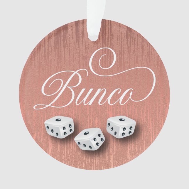 Ornamento Elegante Girly Sparkle Dice Bunco (Frente)