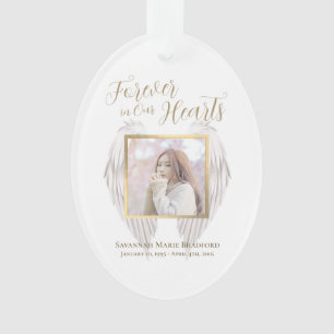 Ornamento Elegante Memorial Forever em Nossa Foto