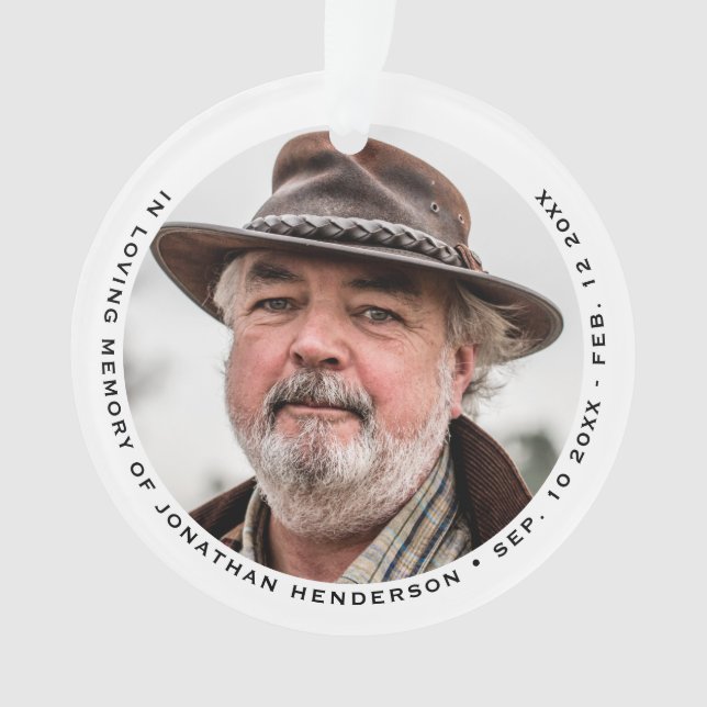 Ornamento Elegante Simples Em Uma Foto De Memória Amante (Frente)