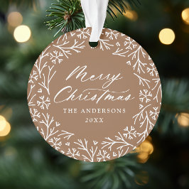 Ornamento Elegante Snowflake Wreath Gingerpão Foto