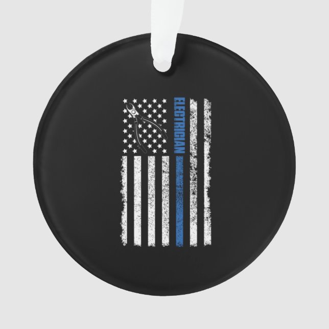 Ornamento Elétrico com bandeira da América (Frente)