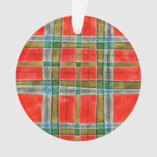 ORNAMENTO EM CÍRCULO DE ACRÍLICO MAC BAIN TARTAN
