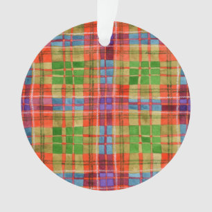 ORNAMENTO EM CÍRCULO DE ACRÍLICO TARTAN MAC RAE