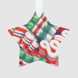 Ornamento em estrela acrílica de RIBBON CANDY