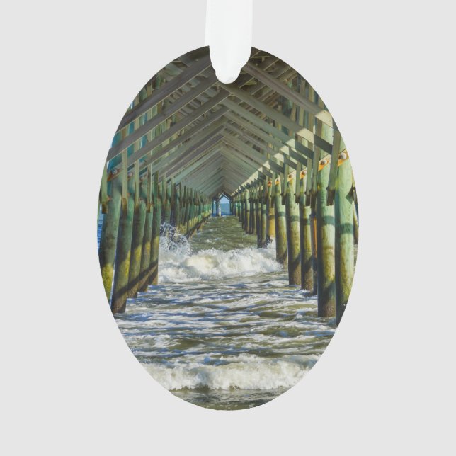 Ornamento Em Folly Beach Pier (Verso)