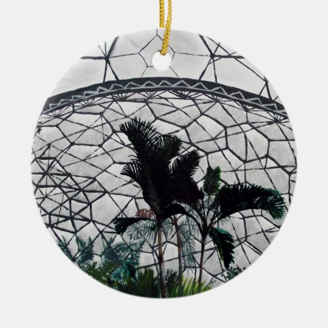 Ornamento em Quadrado Verde de Cerâmica (Frente)