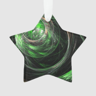Ornamento Em torno da estrela acrílica Abstrato verde mundia