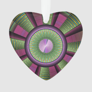 Ornamento Em volta de e coração decorativo moderno colorid