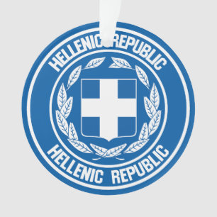 Ornamento Emblem grécia redonda