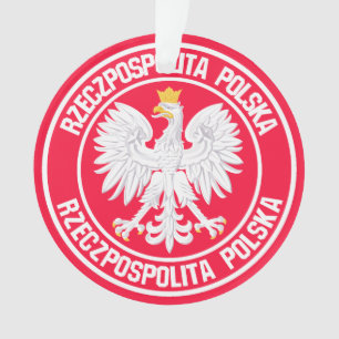 Ornamento Emblem Polônia Round