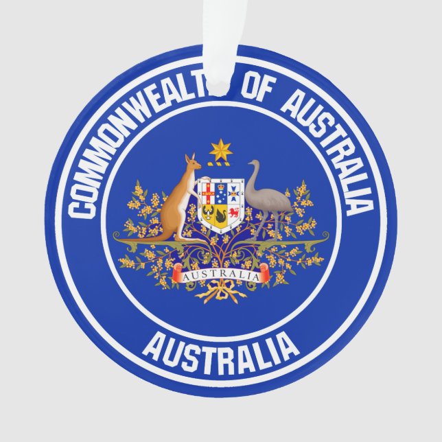 Ornamento Emblem Redonda Austrália (Frente)