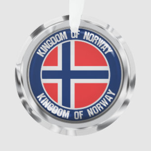 Ornamento Emblem redonda da Noruega