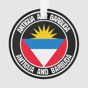 Ornamento Emblem redonda de Antígua e Barbuda