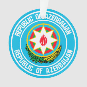 Ornamento Emblem redonda do Azerbaijão