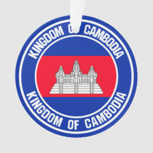 Ornamento Emblem redonda do Camboja