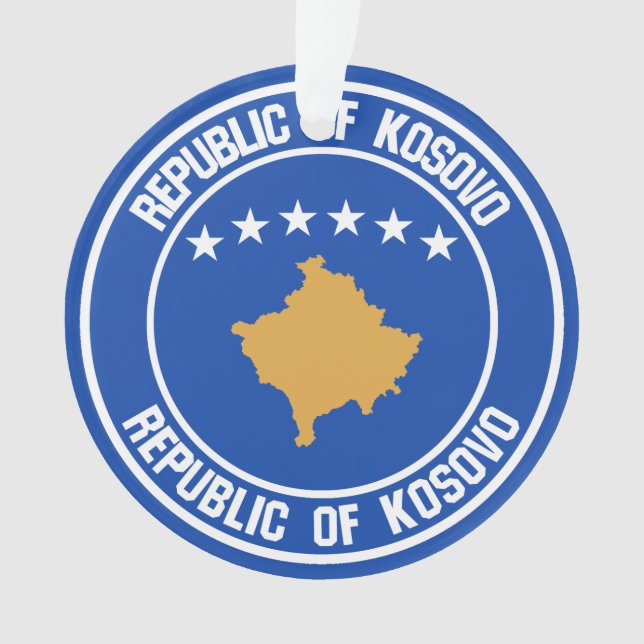 Ornamento Emblem Redonda do Kosovo (Frente)