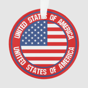 Ornamento Emblem redonda dos Estados Unidos