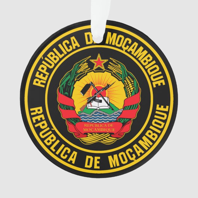Ornamento Emblem redonda em Moçambique (Frente)