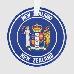 Ornamento Emblem redonda Nova Zelândia