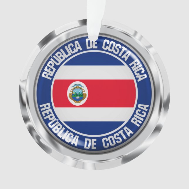 Ornamento Emblem redondo da Costa Rica (Frente)