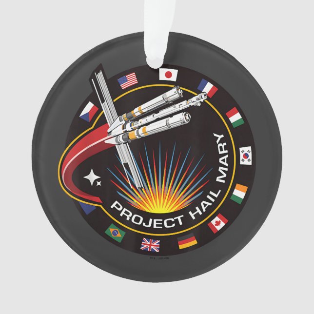 Ornamento Emblema de Missão Espacial (Frente)