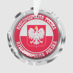 Ornamento Emblema Redondo da Polônia