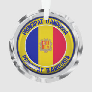Ornamento Emblema redondo de Andorra