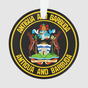 Ornamento Emblema redondo de Antígua e de Barbuda