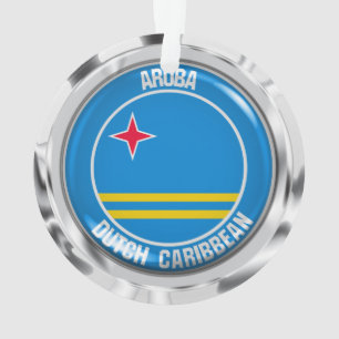 Ornamento Emblema redondo de Aruba