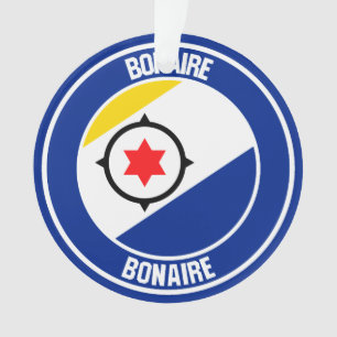 Ornamento Emblema redondo de Bonaire