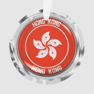 Ornamento Emblema redondo de Hong Kong