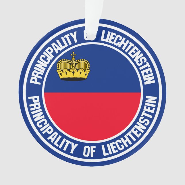 Ornamento Emblema redondo de Liechtenstein (Frente)