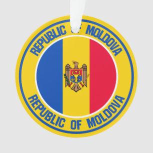 Ornamento Emblema redondo de Moldova