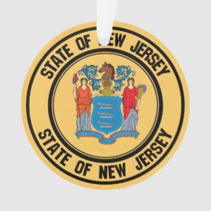 Ornamento Emblema redondo de New-jersey
