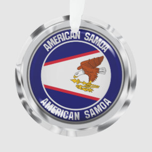 Ornamento Emblema redondo de Samoa Americanas